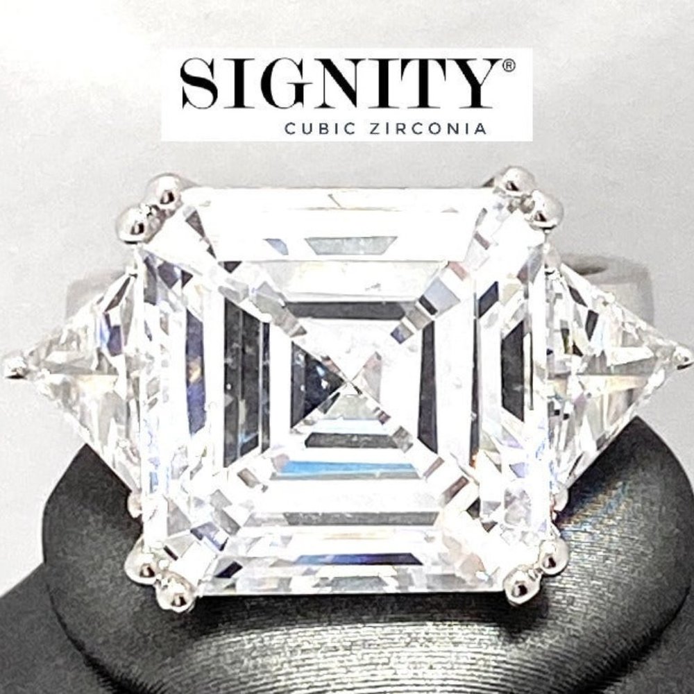925 Sterling Silver, Signity Diamond CZ Ring